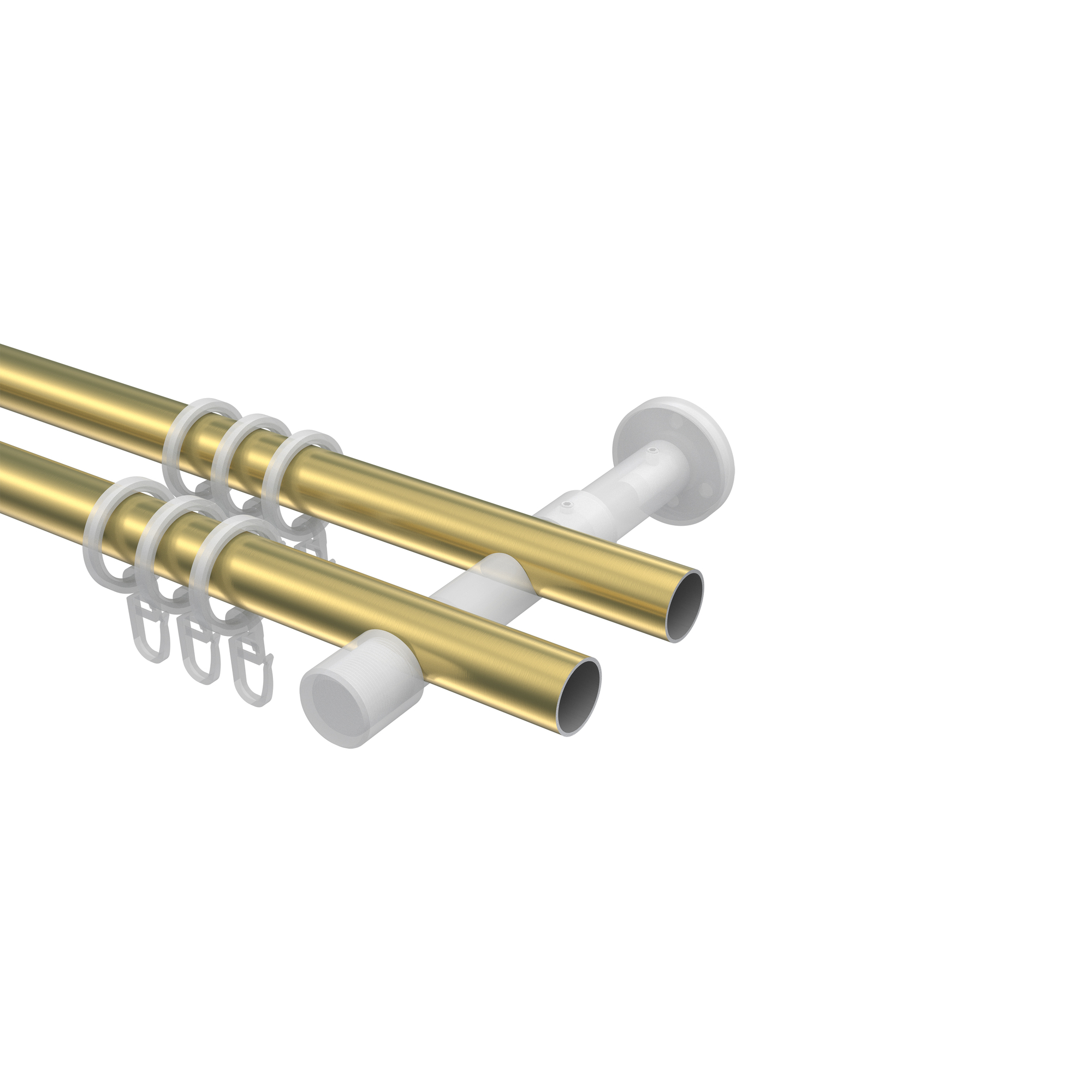 Gardinenstangen Messing-Optik 20 mm Ø Prestige Verano, 2-läufig – Bild 3