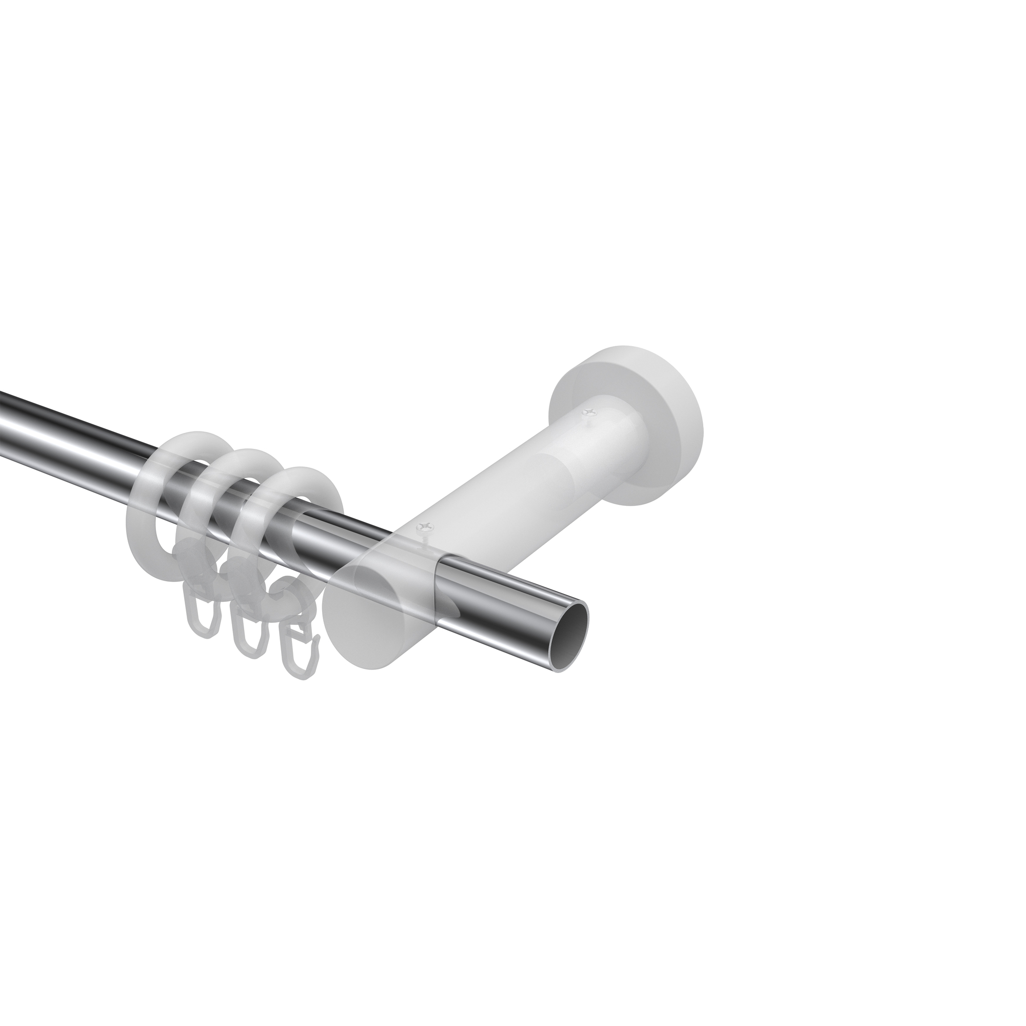 Vorhangstangen Chrom / Buche 20 mm Ø Talena Bero Metall / Holz – Bild 3