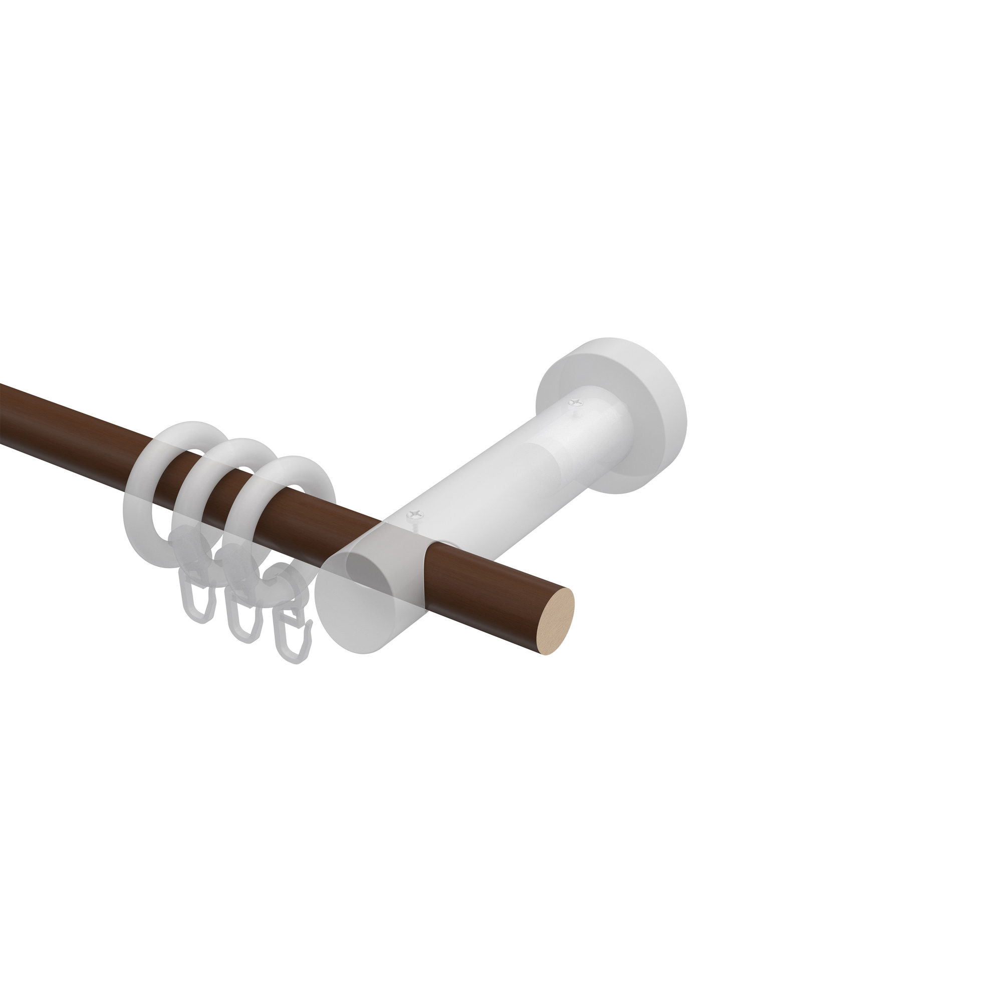 Gardinenstangen Holz Nussbaum lackiert 20 mm Ø Talena Etta – Bild 3