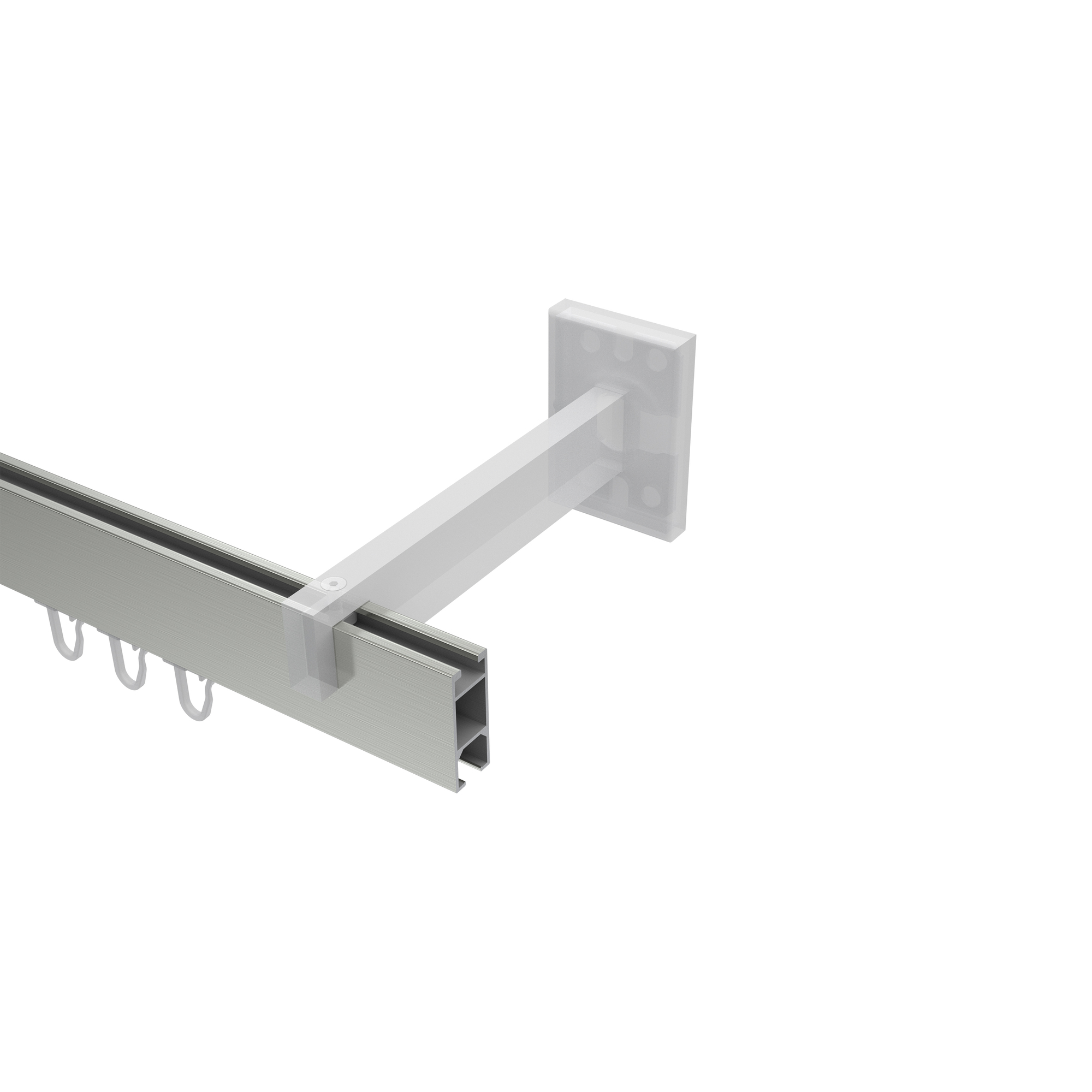 Innenlauf-Gardinenstangen Eckdesign Edelstahl-Optik Smartline Lox – Bild 3