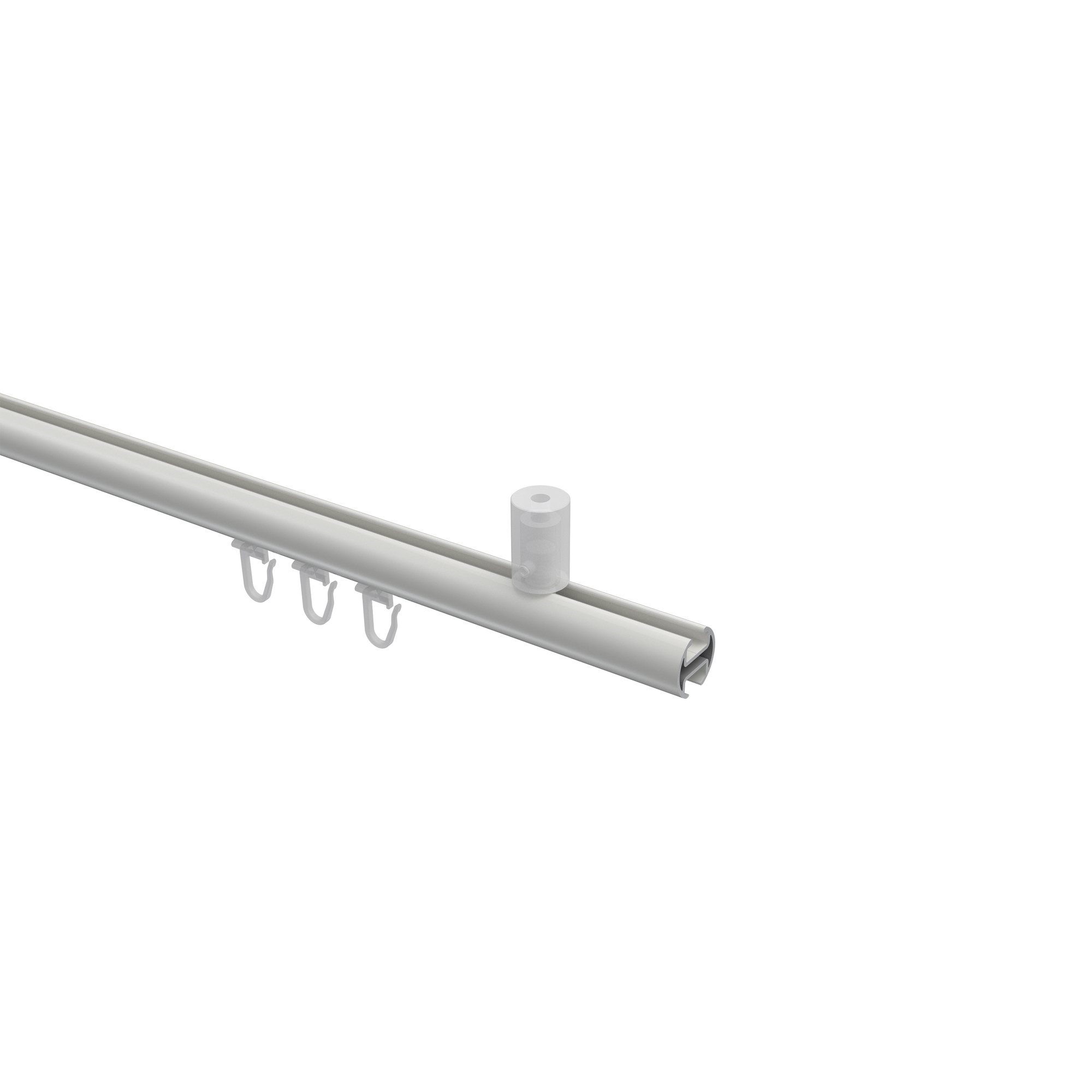 Gardinenstange mit Innenlauf (Deckenanbringung) Weiß, Aluminium / Metall 20 mm Ø Sonius Mavell – Bild 3