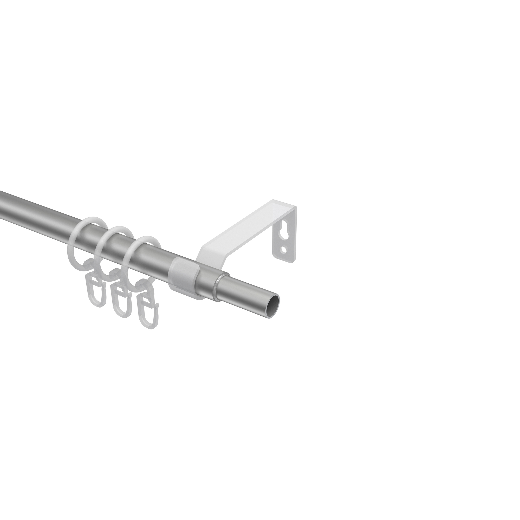 Ausziehbare Gardinenstangen Schwarz / Silbergrau 16/13 mm Ø Hera Lily (Lilie) – Bild 3