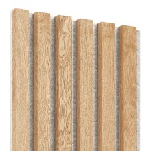 Lamellenleisten aus MDF auf Filz 275 x 30 cm - Eichenfurnier Lamellenleisten aus MDF auf Filz 275 x 30 cm - Eichenfurnier