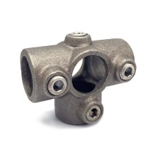 Rohrverbinder T-stück Mit Stützrohr - Typ 24D - 42,4 mm (natural) Rohrverbinder T-stück Mit Stützrohr - Typ 24D - 42,4 mm (natural)