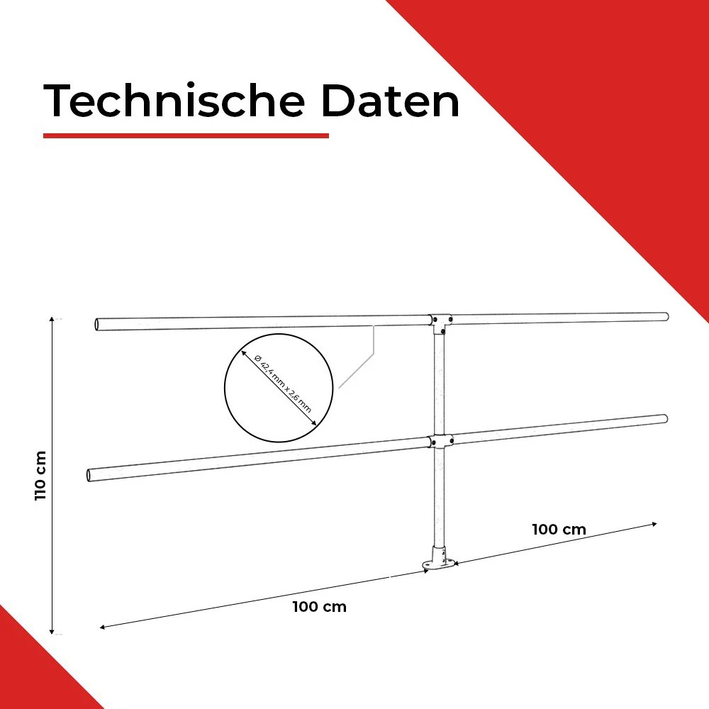 Wegesperre-Verlängerungs-Set zum Aufdübeln - mit Knieholm – Bild 2