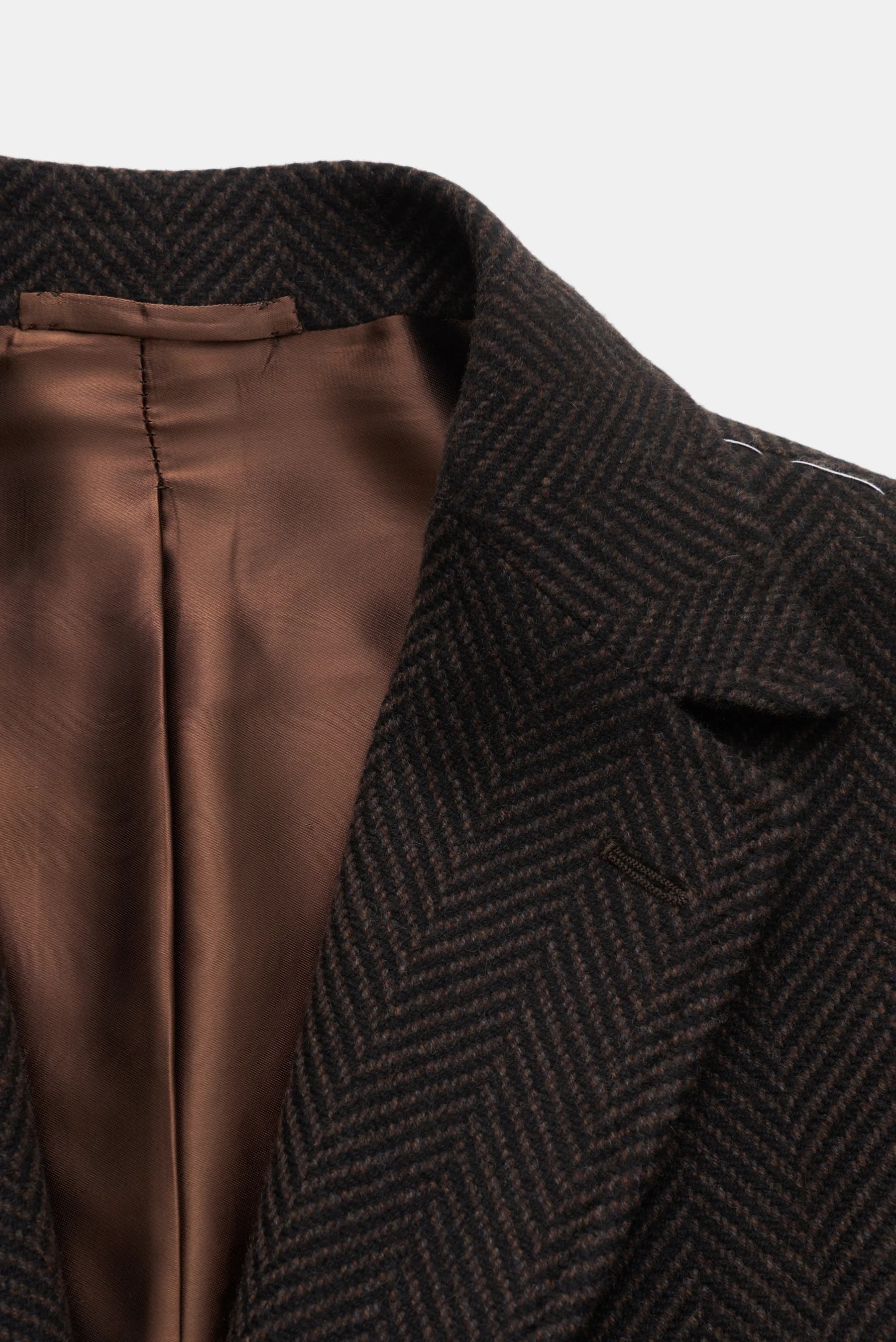 Stile Latino - Herren - Cashmere Mantel 'Cuenea' braun/schwarz gemustert – Bild 4