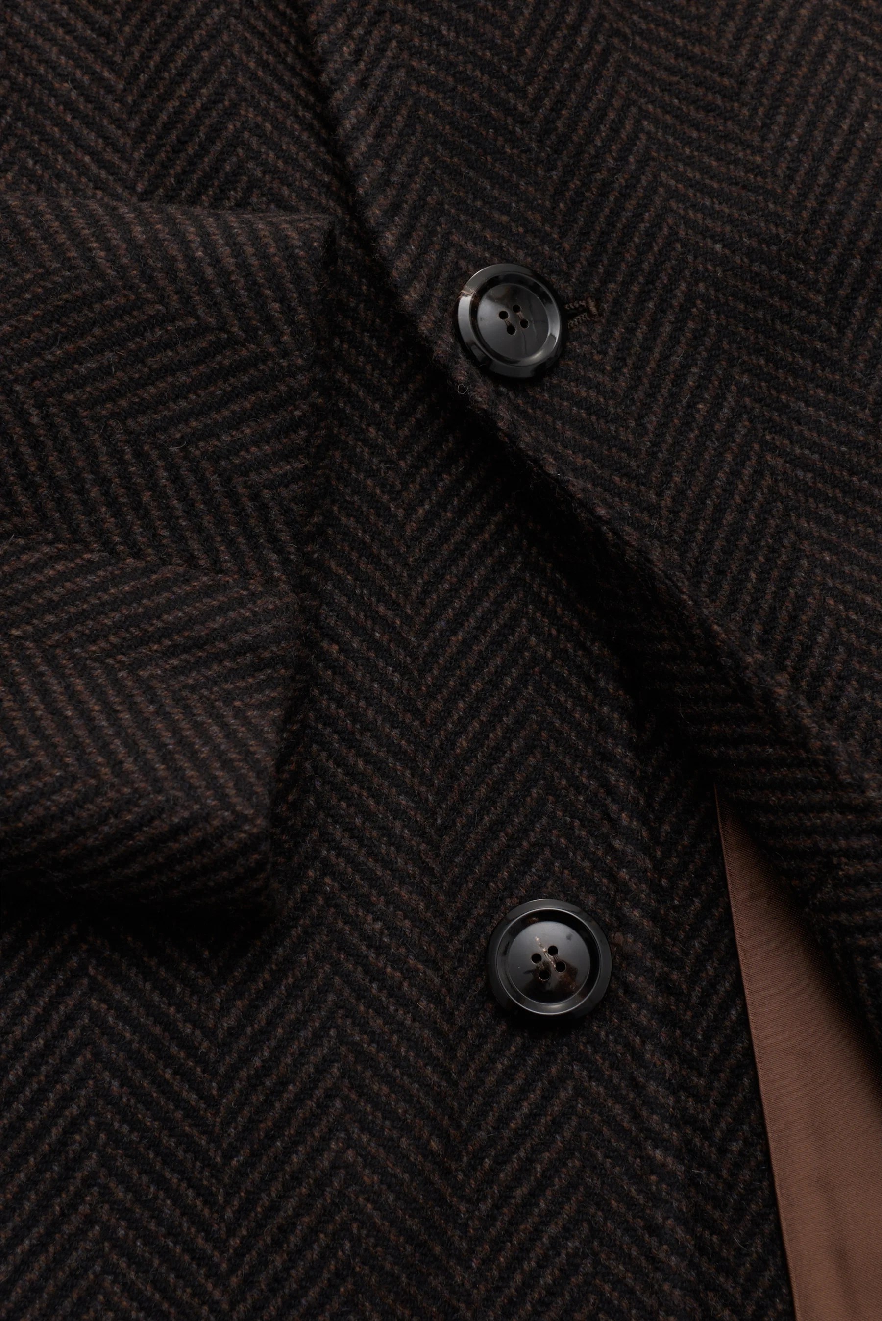 Stile Latino - Herren - Cashmere Mantel 'Cuenea' braun/schwarz gemustert – Bild 5