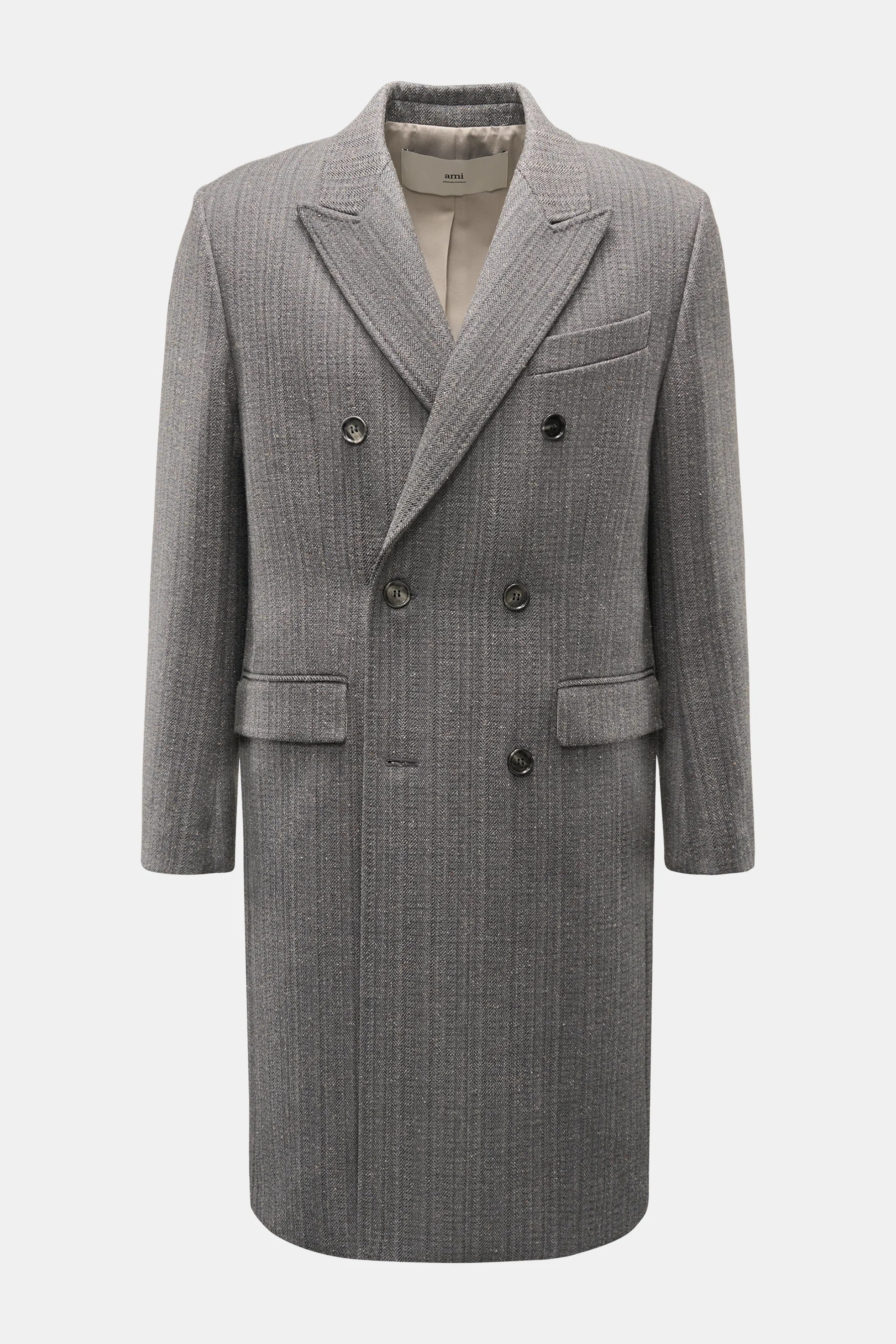 Ami Paris - Herren - Mantel grau meliert – Bild 2