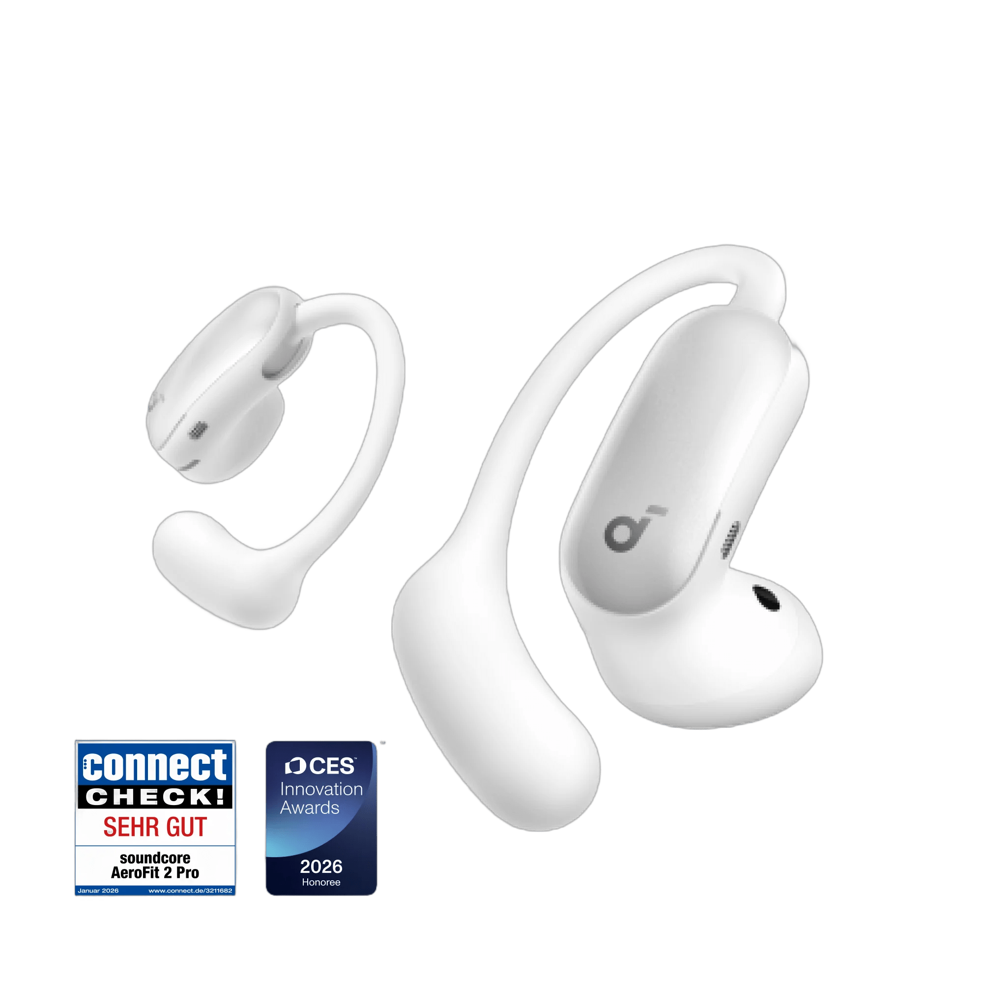 AeroFit 2 Pro|Semi-Open-Ear Earbuds für jede Situation Glänzendes Weiß AeroFit 2 Pro|Semi-Open-Ear Earbuds für jede Situation Glänzendes Weiß