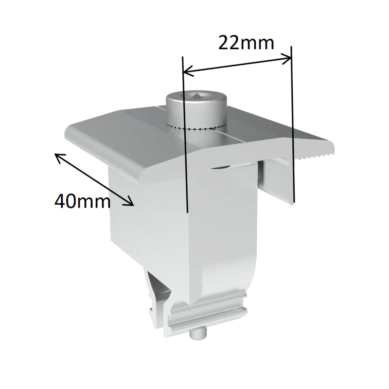 Solarmodul-Halterung für Schrägdach für 2 Module Solarmodul-Halterung für Schrägdach für 2 Module