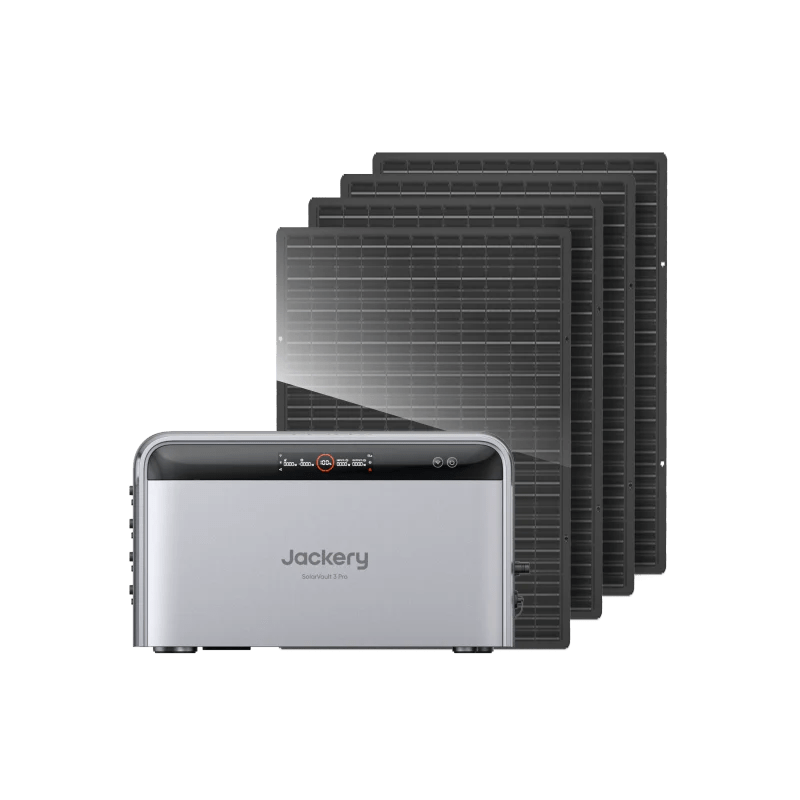 Jackery SolarVault 3 Pro + 4 x 245W Lightweight Rigid Solar Panel Jackery SolarVault 3 Pro + 4 x 245W Lightweight Rigid Solar Panel