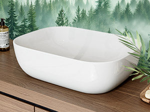 HOROW F10A-S4633 Waschbecken Oval Weiß 46x33x13,5 cm HOROW F10A-S4633 Waschbecken Oval Weiß 46x33x13,5 cm