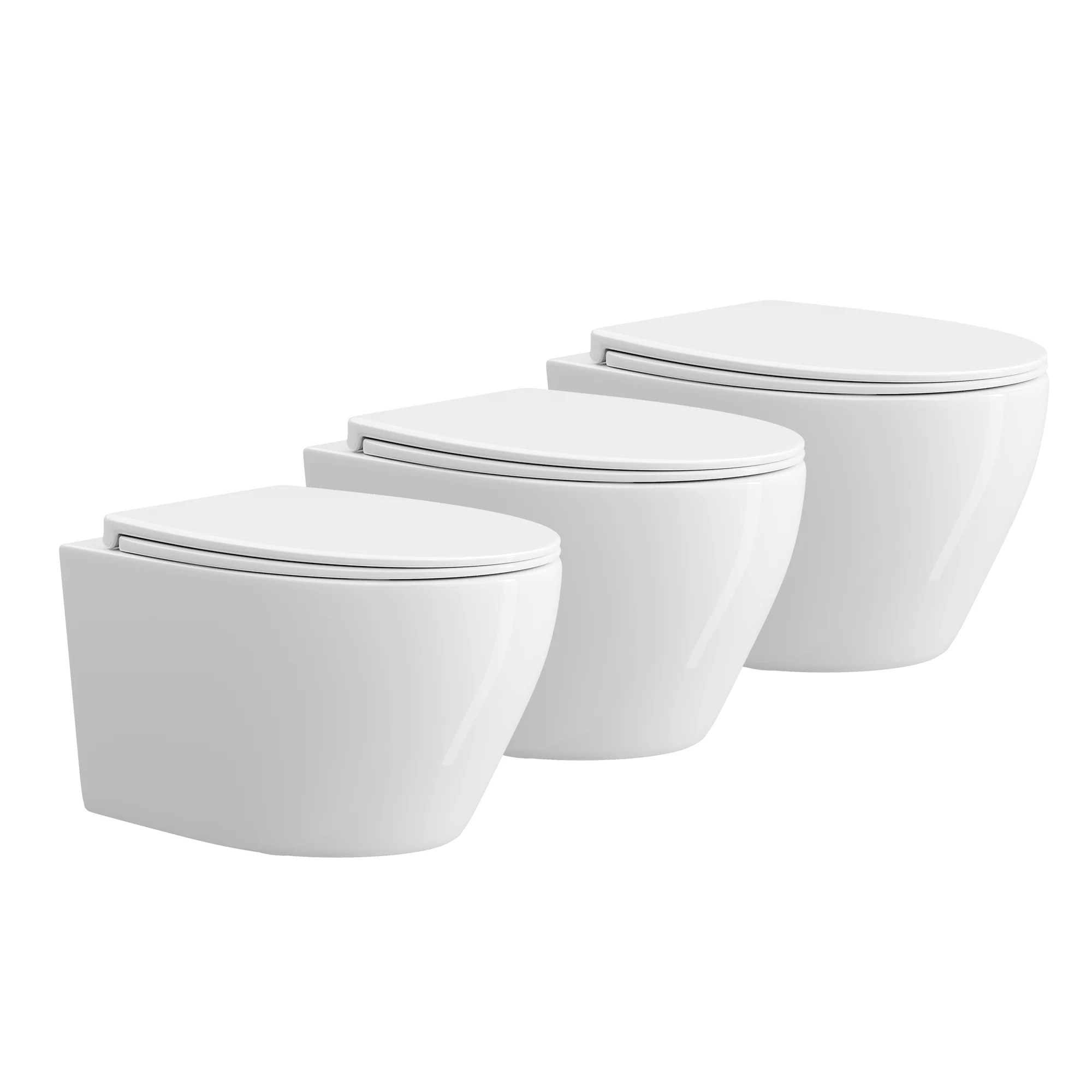 HOROW UG09R Wand-WC aus Keramik mit Soft-Close-Sitz & Superspin-Spülung - 3er-Set HOROW UG09R Wand-WC aus Keramik mit Soft-Close-Sitz & Superspin-Spülung - 3er-Set