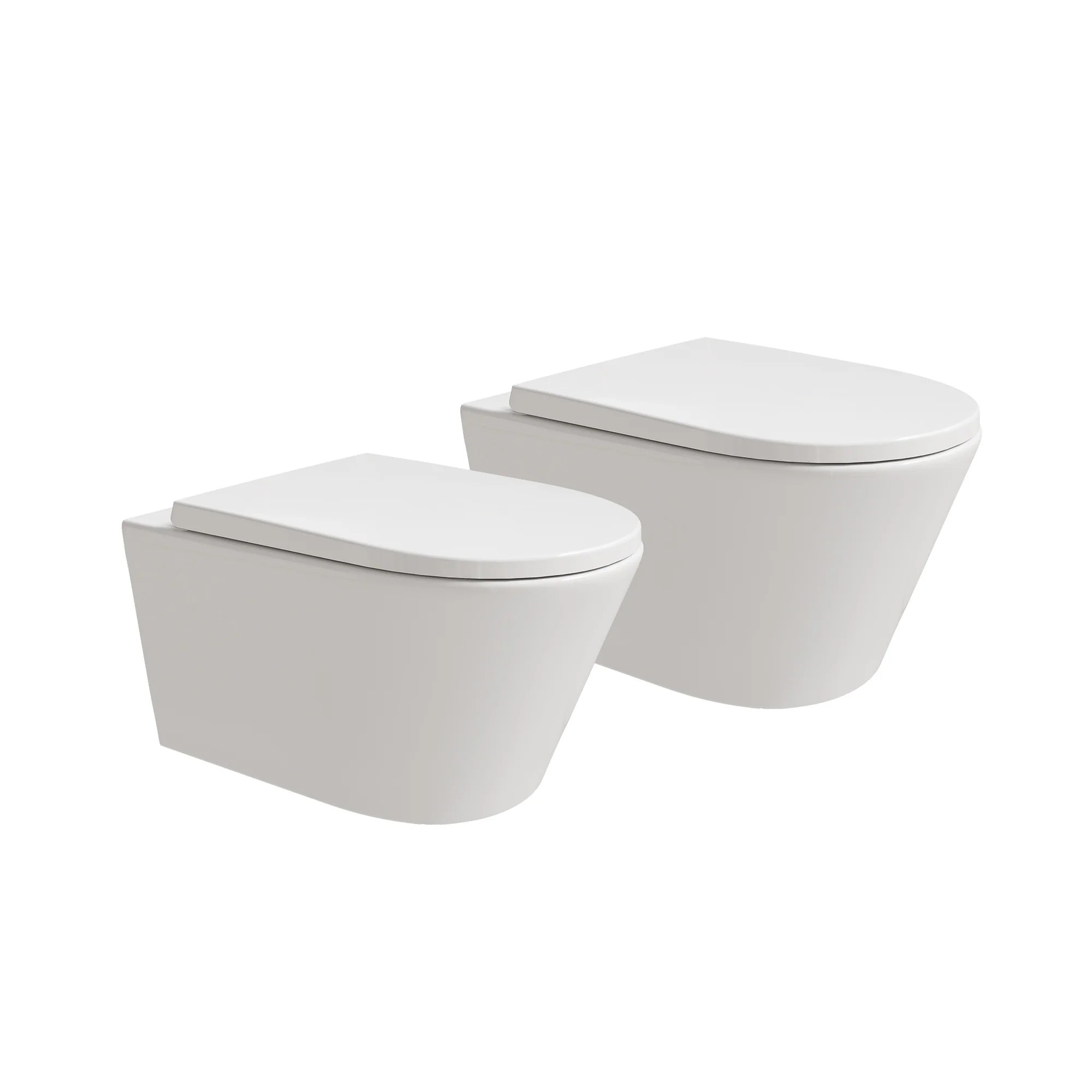 HOROW UG10R Wand-WC 53,9 cm – Weiß – 2er-Set HOROW UG10R Wand-WC 53,9 cm – Weiß – 2er-Set