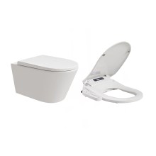 HOROW UG10R Wand-WC 53,9 cm – Weiß – WC & Smart WC-Sitz Set HOROW UG10R Wand-WC 53,9 cm – Weiß – WC & Smart WC-Sitz Set