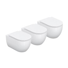 HOROW UG16R Spülrandloses Wand-WC mit Soft-Close-Deckel, 54×36×35,5cm - 3er-Set HOROW UG16R Spülrandloses Wand-WC mit Soft-Close-Deckel, 54×36×35,5cm - 3er-Set