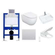 HOROW UG16R Spülrandloses Wand-WC mit Soft-Close-Deckel, 54×36×35,5cm - Ultimatives Paket HOROW UG16R Spülrandloses Wand-WC mit Soft-Close-Deckel, 54×36×35,5cm - Ultimatives Paket