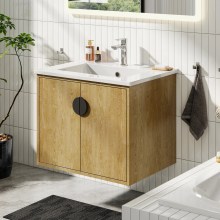 HOROW Y60-H2 Waschbecken und Unterschrank 60cm Badmöbel Set HOROW Y60-H2 Waschbecken und Unterschrank 60cm Badmöbel Set