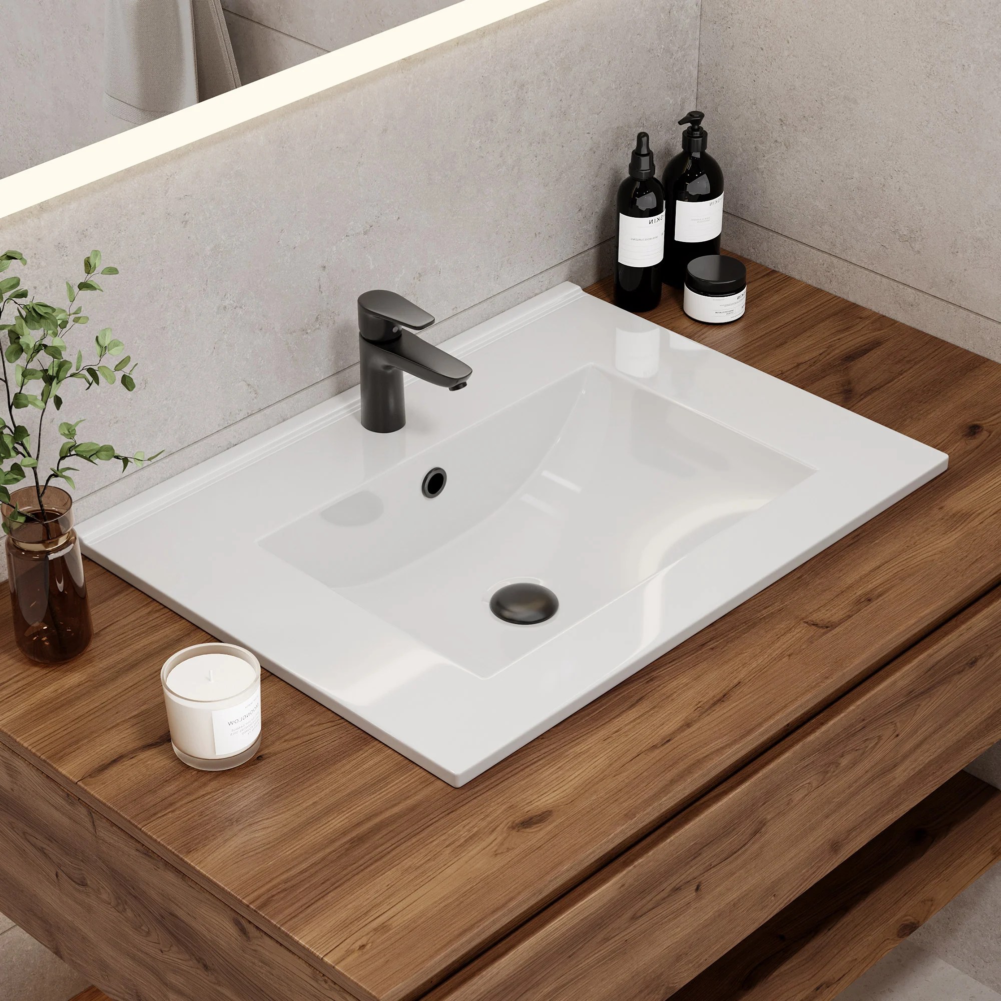 HOROW F10C-S6146 Einbau-Waschbecken 60 cm Breit HOROW F10C-S6146 Einbau-Waschbecken 60 cm Breit