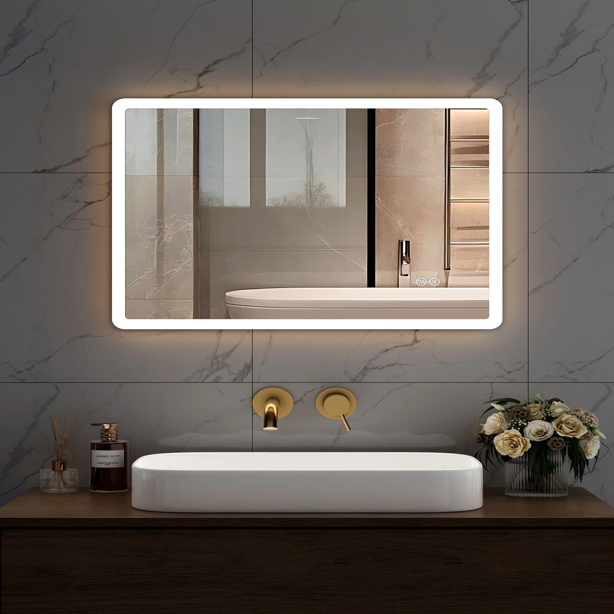 HOROW M5070S LED Badspiegel mit Beleuchtung – 60 x 80 cm HOROW M5070S LED Badspiegel mit Beleuchtung – 60 x 80 cm