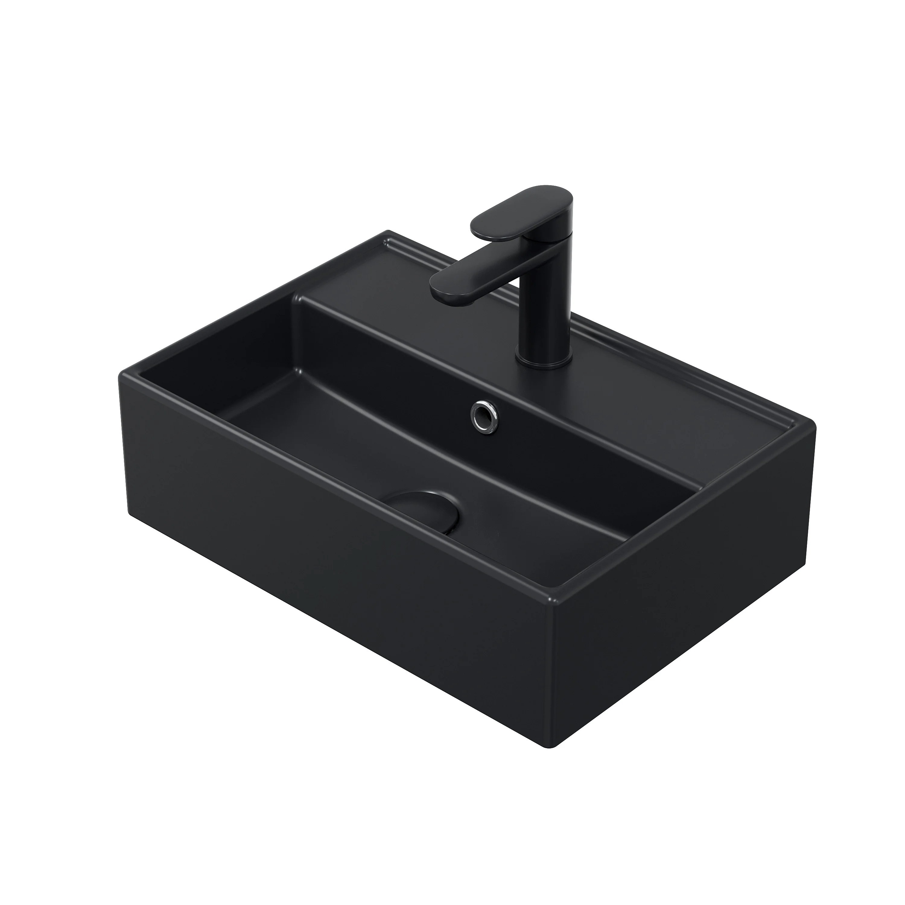 HOROW Waschbecken F10-S4531 Weiß mit Hahnloch & Überlauf,45 cm – Black HOROW Waschbecken F10-S4531 Weiß mit Hahnloch & Überlauf,45 cm – Black