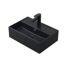 HOROW Waschbecken F10-S4531 Weiß mit Hahnloch & Überlauf,45 cm - Black HOROW Waschbecken F10-S4531 Weiß mit Hahnloch & Überlauf,45 cm - Black