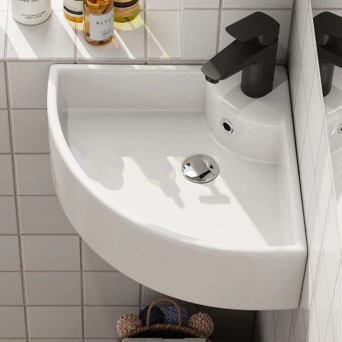 HOROW F08R-T4633W Eckiges Waschbecken 32×32 cm HOROW F08R-T4633W Eckiges Waschbecken 32×32 cm