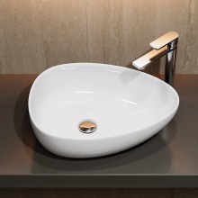 HOROW F12A-T4735 Aufsatzwaschbecken ohne Hahnloch & Überlauf, 47×35 cm Weiß Keramik HOROW F12A-T4735 Aufsatzwaschbecken ohne Hahnloch & Überlauf, 47×35 cm Weiß Keramik