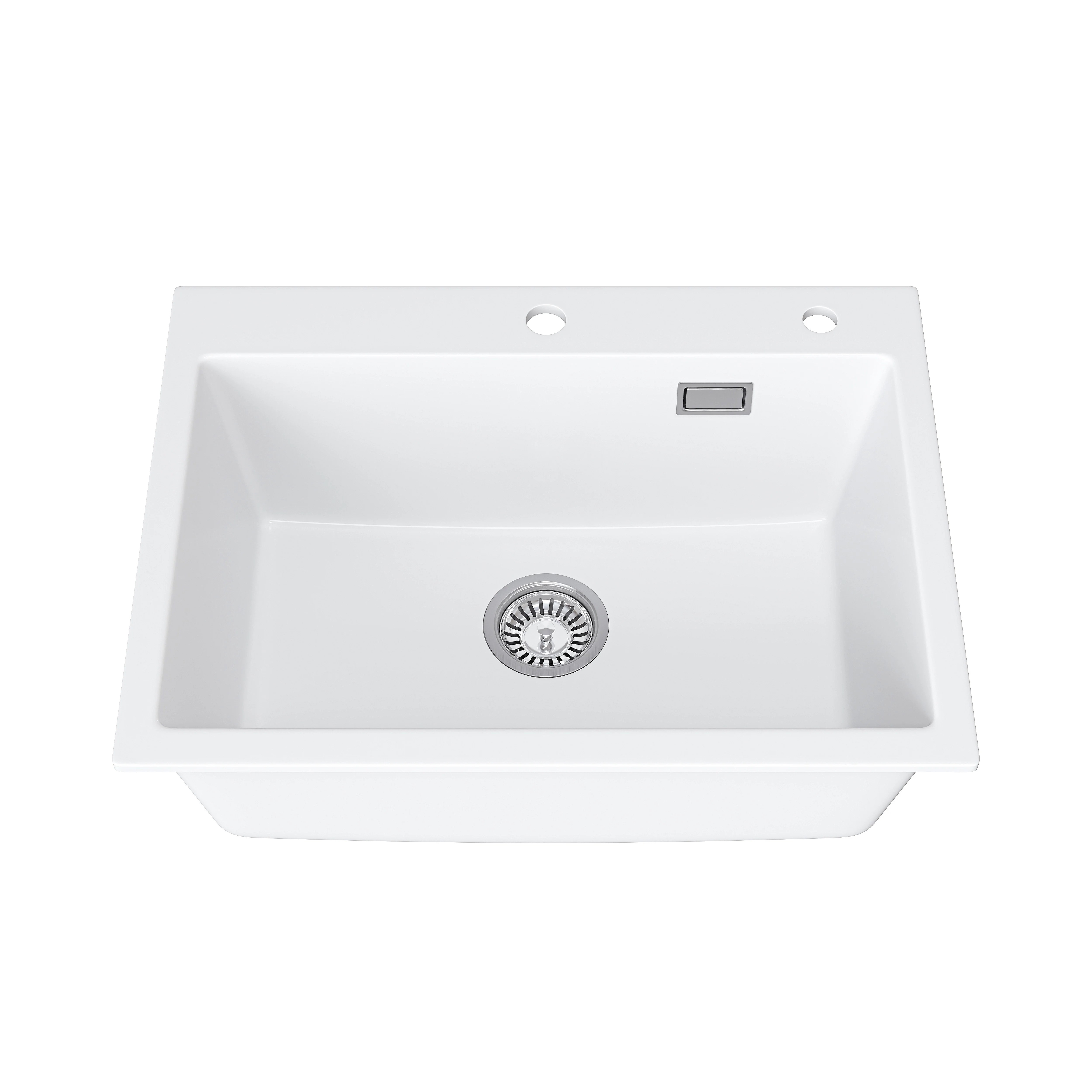 HOROW A09R-S6045W Granitspüle 60 × 45 cm, kratzfest, eckiges Einbauspülbecken09R-S6045W-GE HOROW A09R-S6045W Granitspüle 60 × 45 cm, kratzfest, eckiges Einbauspülbecken09R-S6045W-GE