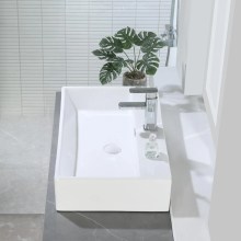 HOROW UV7542W Waschbecken 75 x 42 x 14 cm HOROW UV7542W Waschbecken 75 x 42 x 14 cm