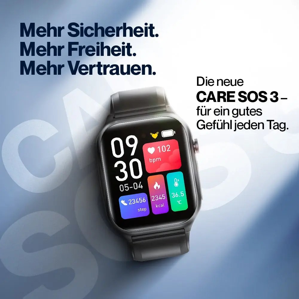 Kardena CARE SOS 3 – SOS-Uhr mit 4G-Notruf, Sturzerkennung & Pflegefunktion – Bild 4