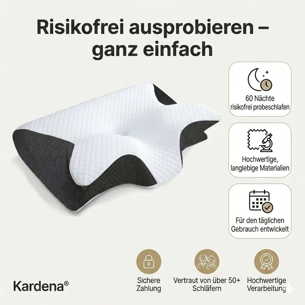 Kardena Schlafkomfort Pro Nackenkissen – Ergonomisches Memory-Foam-Kissen für ruhige Nächte – Bild 2