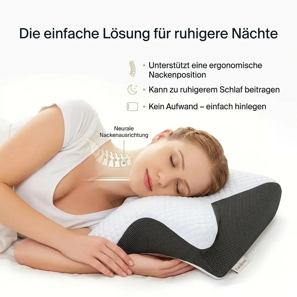 Kardena Schlafkomfort Pro Nackenkissen – Ergonomisches Memory-Foam-Kissen für ruhige Nächte – Bild 5
