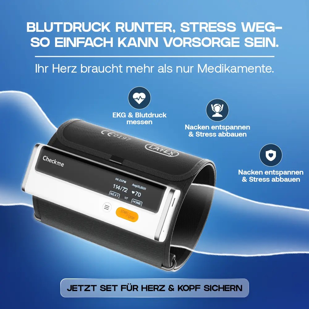 Kardena MED: Herz- & Nackenwohl-Set – EKG, Blutdruckkontrolle & Tiefenentspannung im Doppelpack – Bild 2