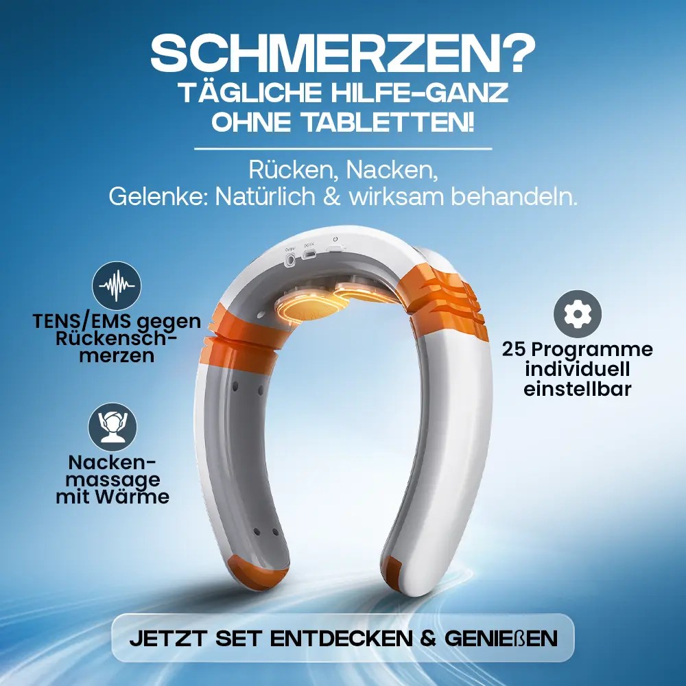 Kardena MED: Schmerzfrei & Beweglich-Set – Wärme, Massage & Stromtherapie für Nacken, Rücken & Gelenke Kardena MED: Schmerzfrei & Beweglich-Set – Wärme, Massage & Stromtherapie für Nacken, Rücken & Gelenke