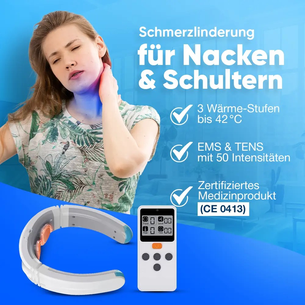 Kardena MED: AST-905B – Medizinischer Nackenmassager mit TENS, EMS & Wärmefunktion – Bild 2