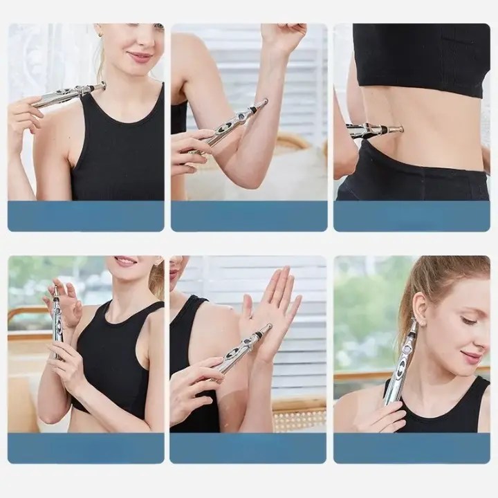 Kardena® Meridian Pen – Elektrischer Akupressur- & Triggerpunkt-Stift mit 9 Intensitäten und Wechselköpfen – Bild 3