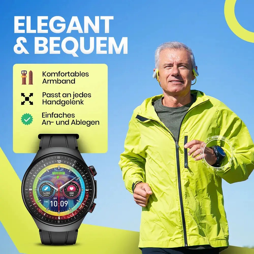 Kardena CARE Pro 5 – Gesundheitsuhr mit EKG, KI-Analyse & Pflegefunktion (2026) – Bild 3