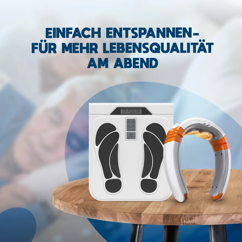 Kardena MED: Schmerzfrei-Set für Nacken & Füße – Gezielte Wärme-, Massage- & Stromtherapie für zuhause Kardena MED: Schmerzfrei-Set für Nacken & Füße – Gezielte Wärme-, Massage- & Stromtherapie für zuhause