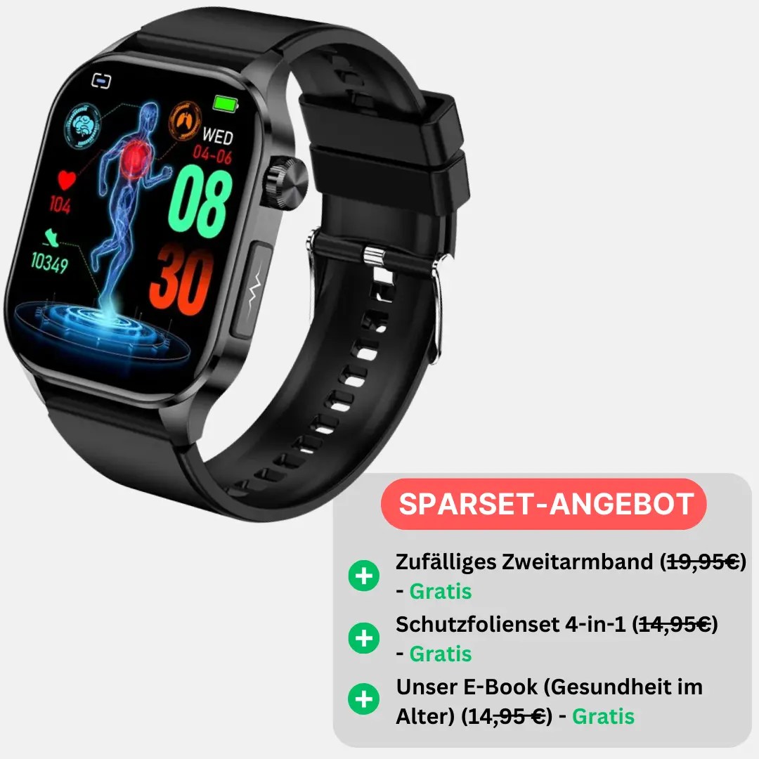 Kardena® CARE Pro 4 mit SOS-Funktion & Blutanalyse (Sparset) Kardena® CARE Pro 4 mit SOS-Funktion & Blutanalyse (Sparset)