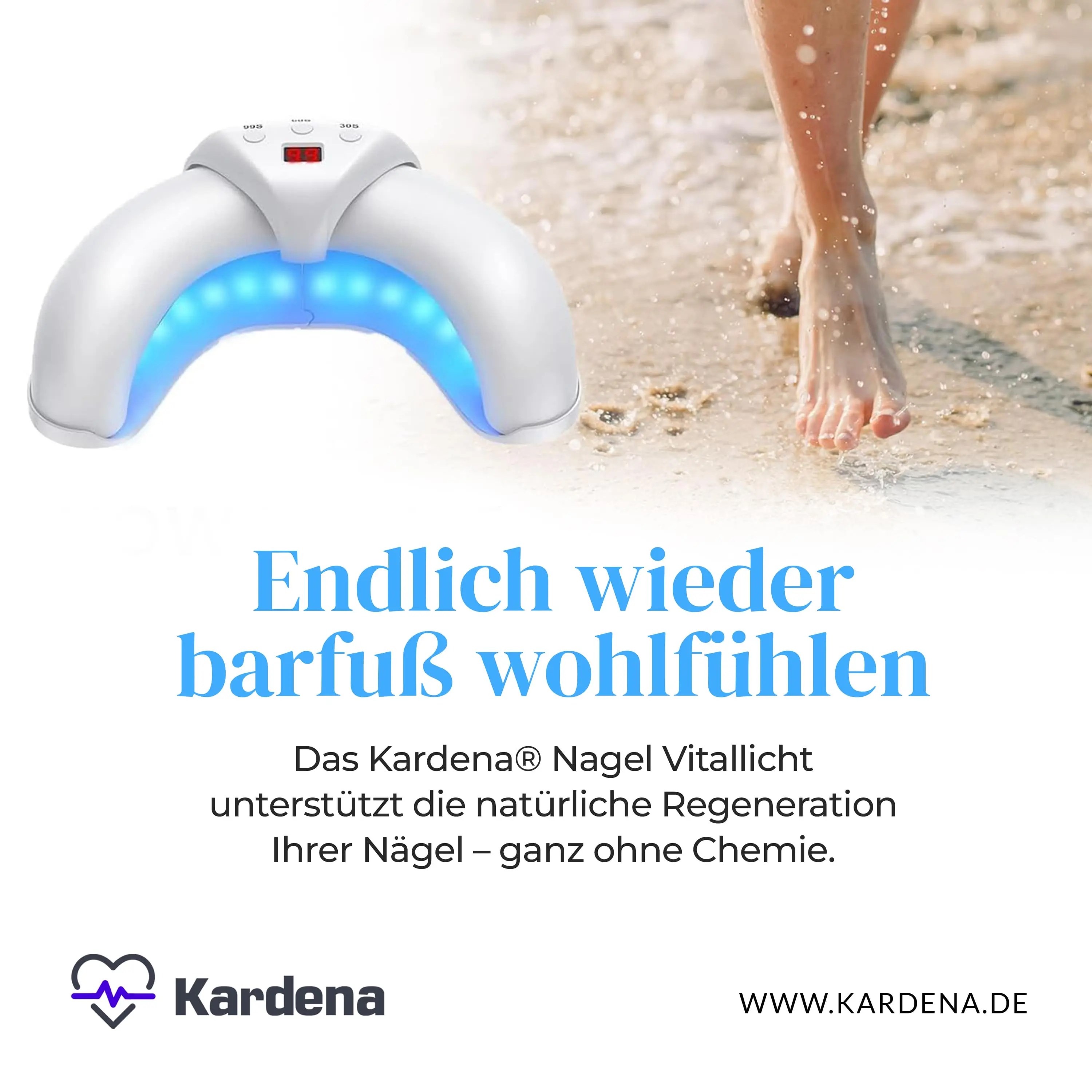 Kardena® Nagel Vitallicht – Sanfte LED-Lichtpflege für gesunde Fußnägel – Bild 3