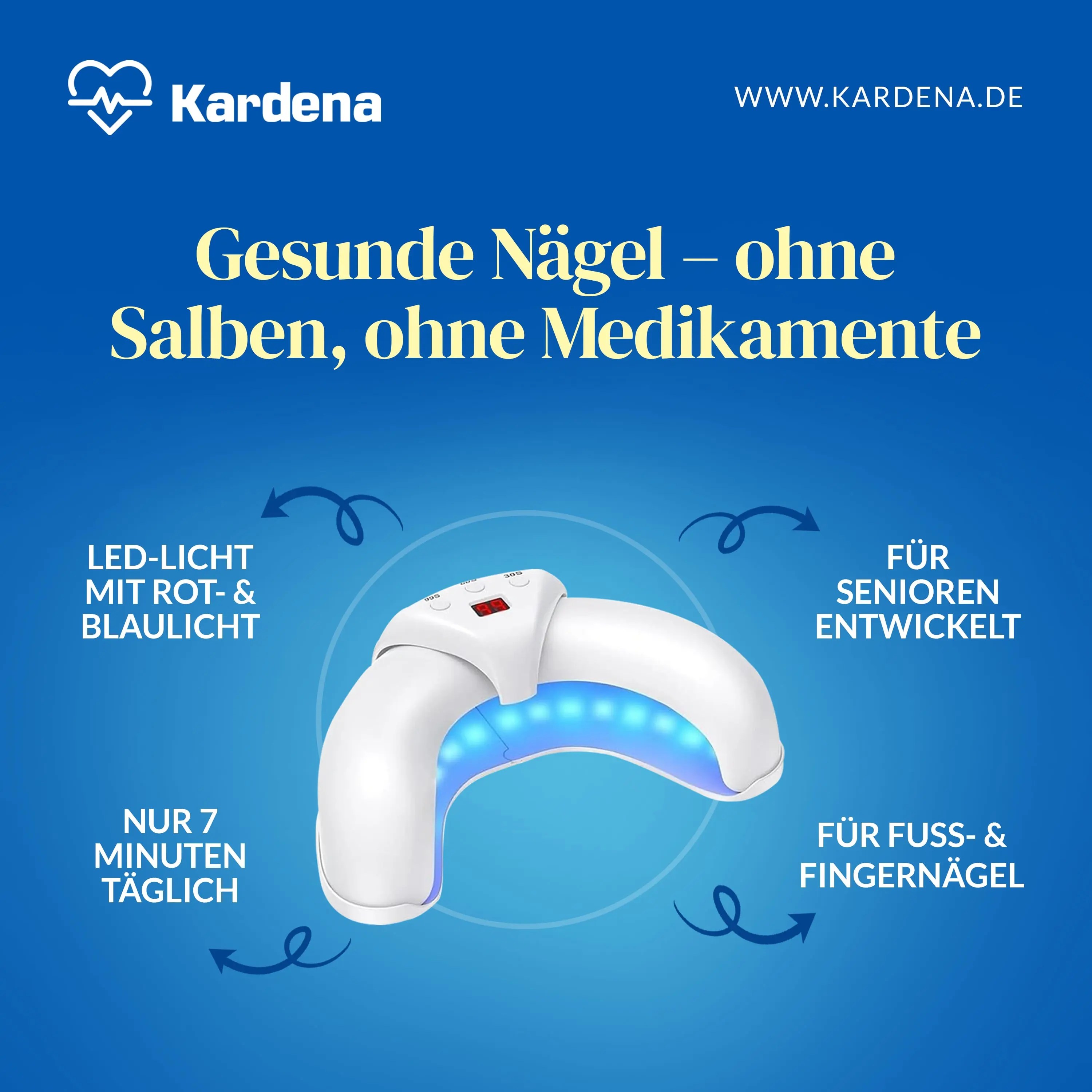 Kardena® Nagel Vitallicht – Sanfte LED-Lichtpflege für gesunde Fußnägel Kardena® Nagel Vitallicht – Sanfte LED-Lichtpflege für gesunde Fußnägel