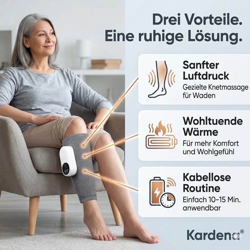 Kardena BeinKomfort Pro – Luftdruck- und Wärme-Massage für zu Hause – Bild 3