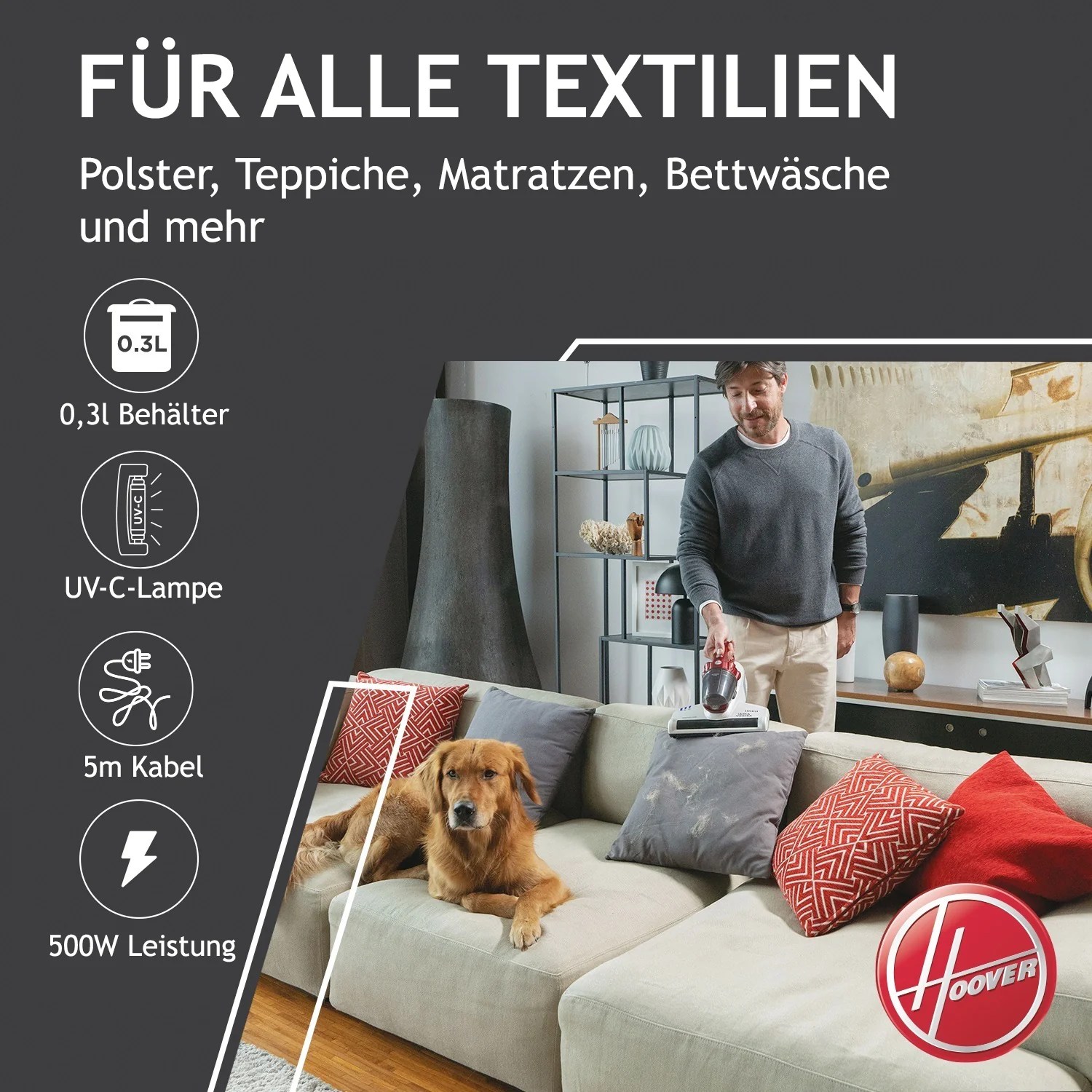 Hoover MBC500 Ultra Vortex Milbensauger (3in1) – Bild 2