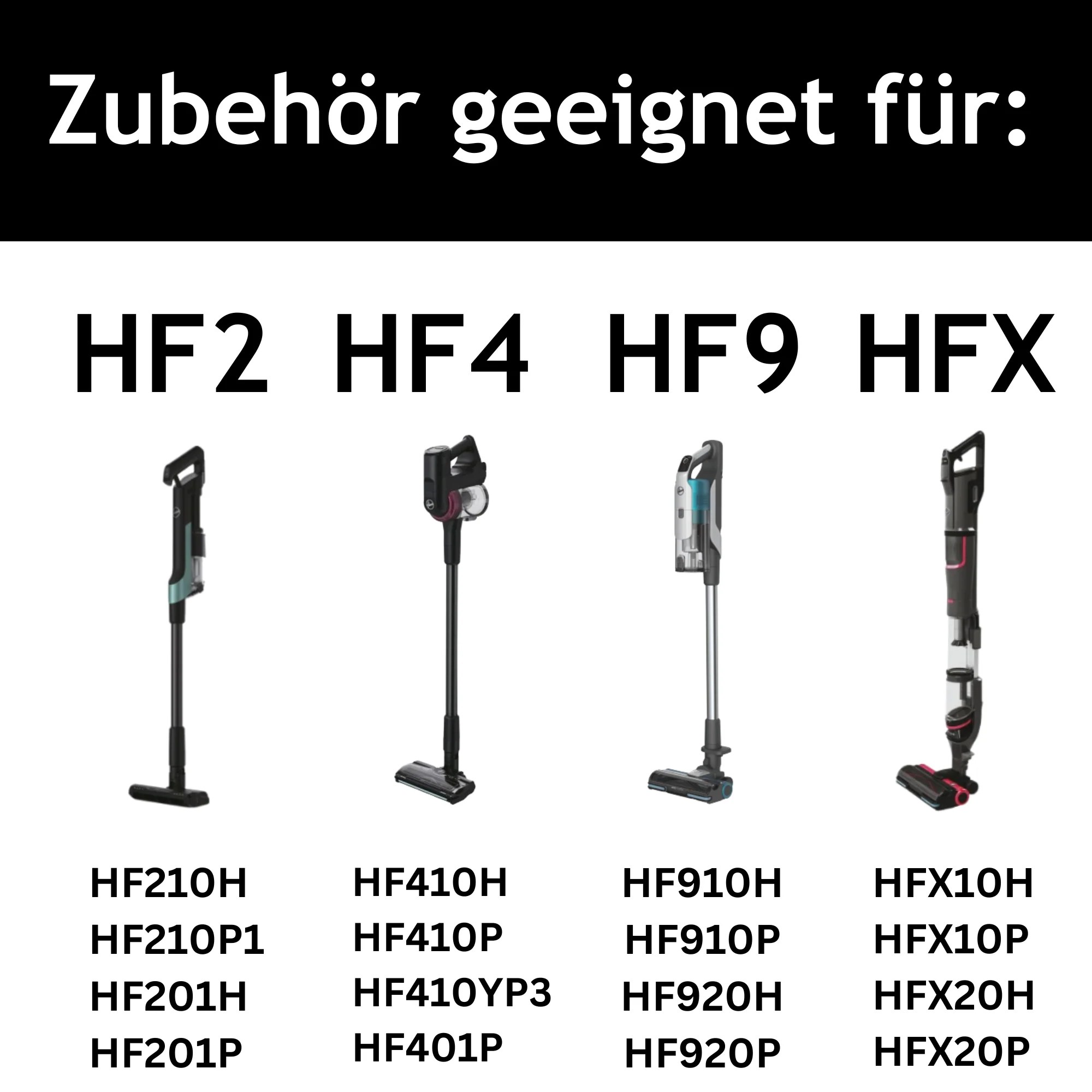 Hoover Autozubehör-Set - kompatibel mit HF2, HF4, HF9, HFX Akkustaubsauger – Bild 2