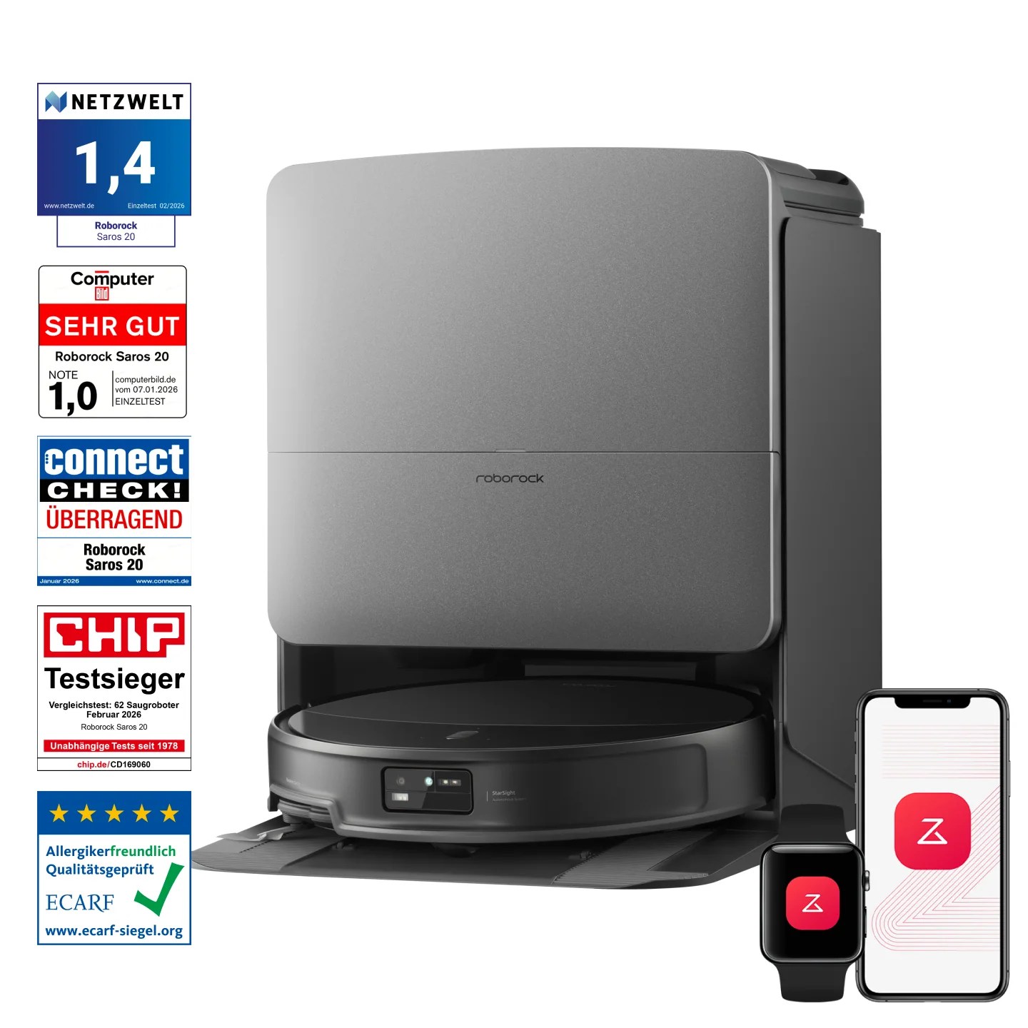 Roborock Saros 20 – AdaptiLift™ Chassis 3.0 für die reibungslose Überw Roborock Saros 20 – AdaptiLift™ Chassis 3.0 für die reibungslose Überw