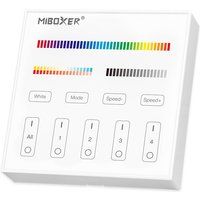 MiBoxer B4 RGB+CCT Wandpanel – 4-Zonen, 5-Kanal 2,4 GHz LED Touch-Fernbedienung – Bild 2