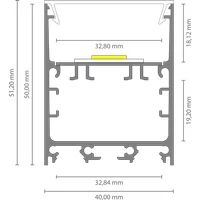 LED Leuchtenprofil extrabreit 2m EXO-TI1_32 (32 mm) – Aluminiumprofil für leistungsstarke LED-Strips – Bild 2