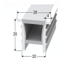 LED Neon Tube 20×20 mm – Silikonhülle zum Einbauen für LED-Streifen – Bild 2