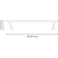PC61-32 FLAT Abdeckung 2 m – für LED Leuchtenprofil EXO-TI1 | schwarz – Bild 2